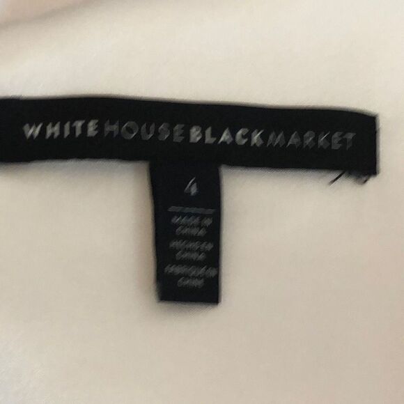 White House Black Market Women’s White Size 4 Exploded Floral Fit-And-Flare Dres - Picture 4 of 5